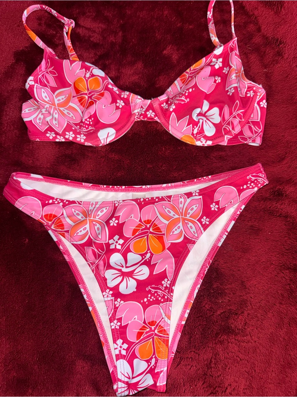 Floral Pink Two-Piece Bikini Set